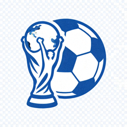 世界杯官方网站中文版LOGO，国际足联蓝色调与金色大力神杯标识